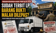 Sudah Terbit LP, Barang Bukti Malah Dilepas? Polsek Indralaya Polres Ogan Ilir Disorot dalam Dugaan Rekayasa Kasus Truk Rp155 Juta