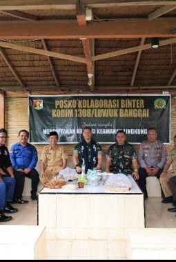 Sinergi TNI-Polri, Kapolsek Pagimana Sambut Kunker Dandim 1308/LB