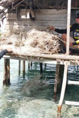 Satpolairud Polres Bangkep Bongkar Perdagangan Illegal Bambu Laut dan Bahan Bom Ikan di Banggai Laut